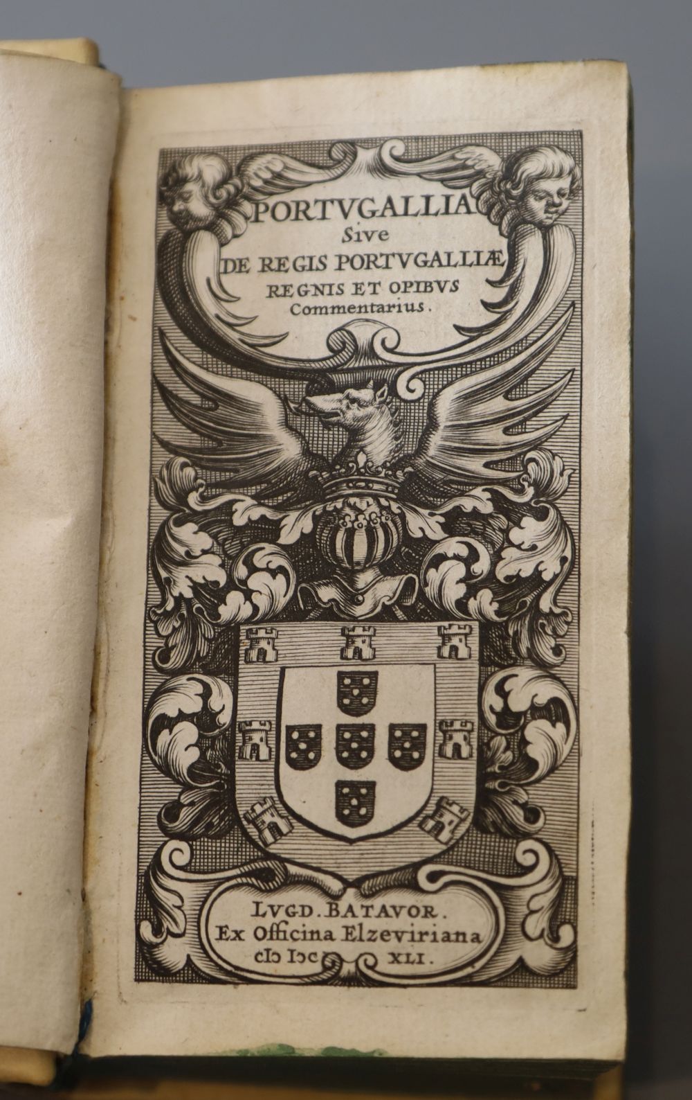 [De Laet, Joannes] - Portugallia sive Regis, vellum, 16mo, Elzevir, Leiden Batavor, 1641